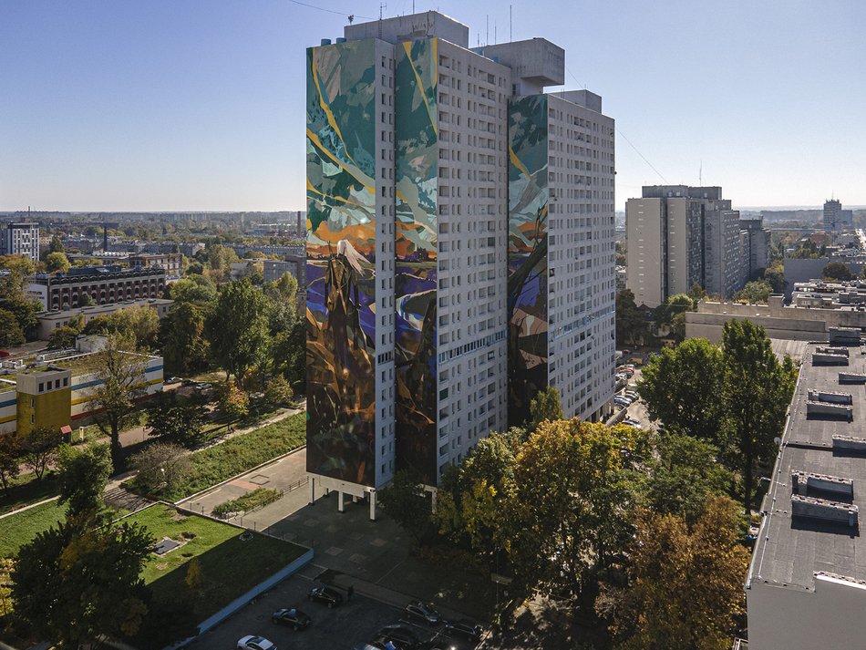 Mural z Wiedźminem