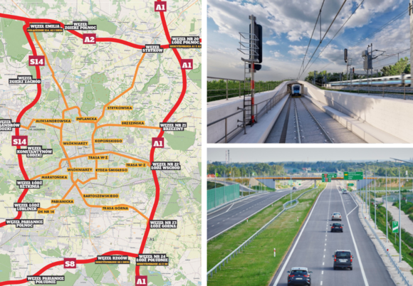 Inwestycje drogowe i kolejowe wokół Łodzi