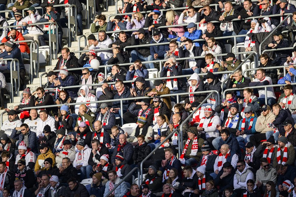 Kibice na meczu ŁKS Łódź - Ruch Chorzów