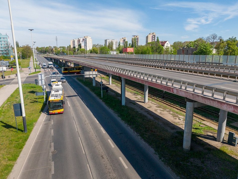 Łódź. Estakada na Włókniarzy