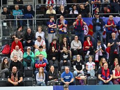 Łódź. Kibice na meczu PGE Budowlani Łódź