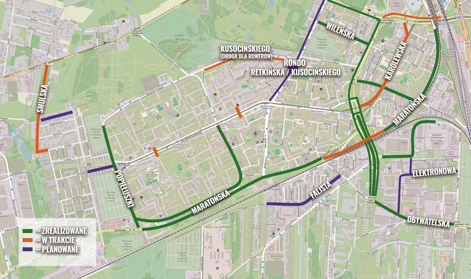 Remonty dróg na Retkini, Smulsku i Lublinku w Łodzi