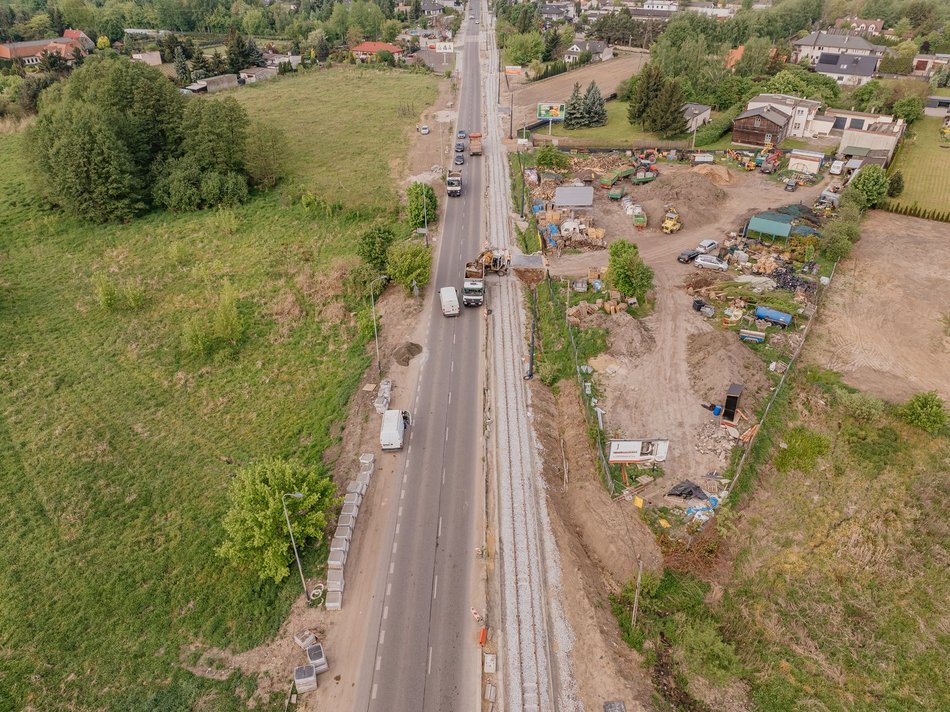 Budowa torowiska do Konstantynowa