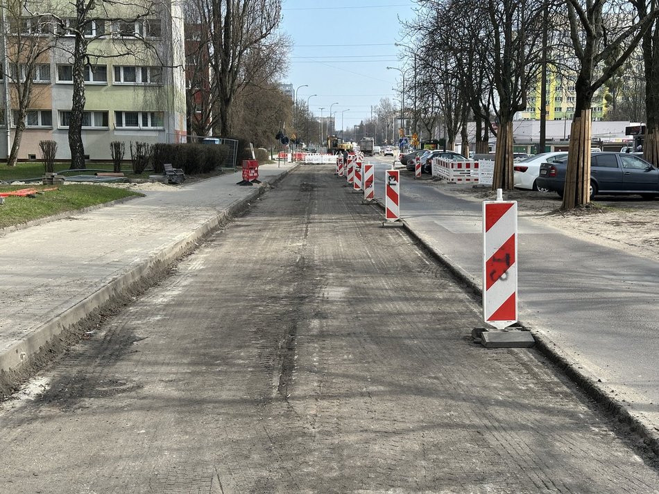 Łódź. Remont Wielkopolskiej. NIE dla drogi rowerowej między drzewami, TAK dla nowych parkingów!