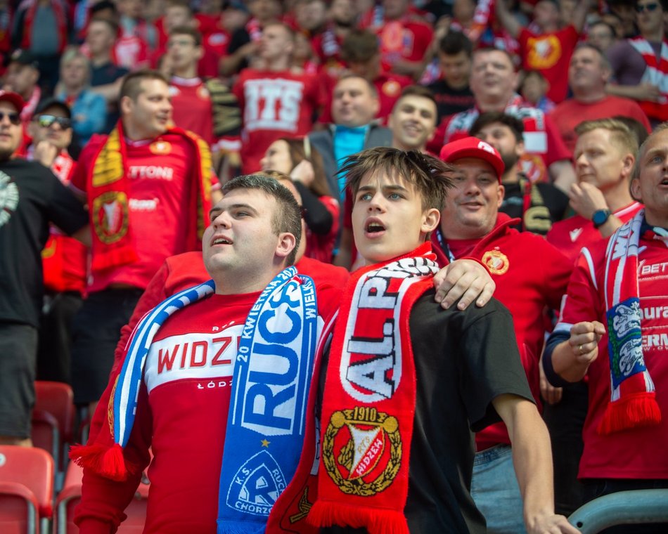 Kibice na meczu Widzew Łódź - Zagłębie Lubin