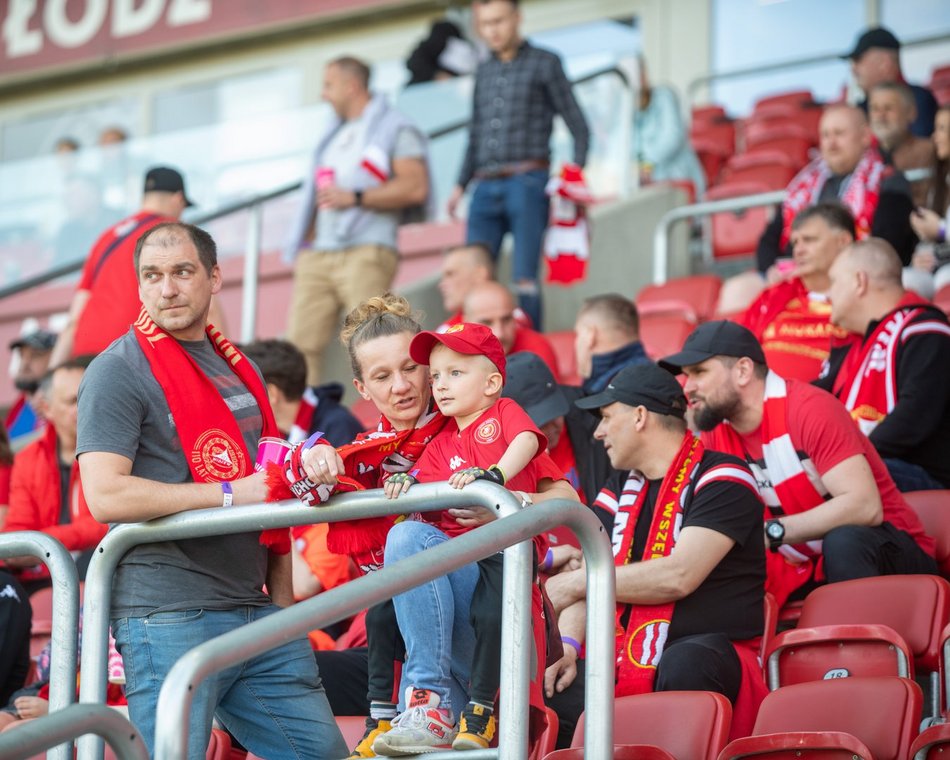 Kibice na meczu Widzew Łódź - Piast Gliwice