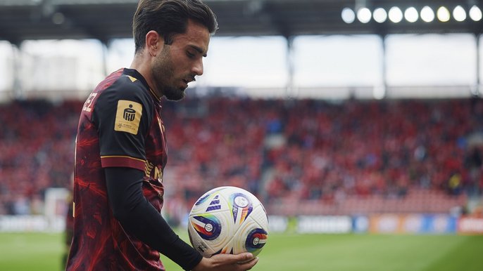 Łódź. Fran Alvarez - piłkarz Widzewa Łódź