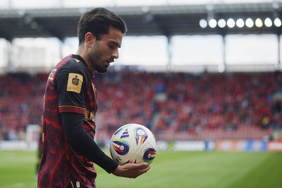 Łódź. Fran Alvarez - piłkarz Widzewa Łódź