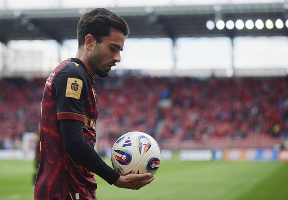 Łódź. Fran Alvarez - piłkarz Widzewa Łódź