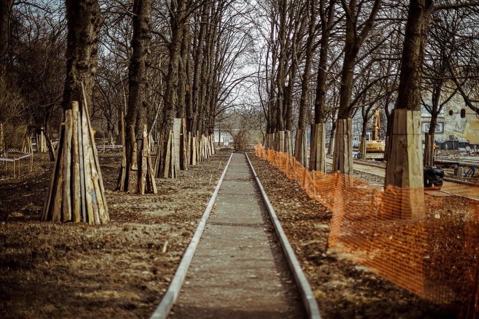 Park Staromiejski w Łodzi w przebudowie
