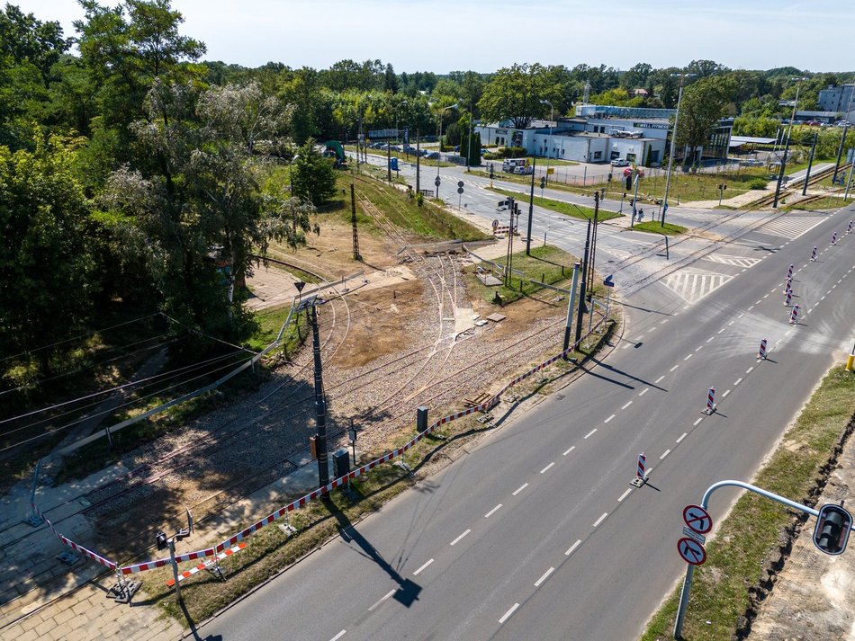 Pracy przy torowisku na ul. Aleksandrowskiej