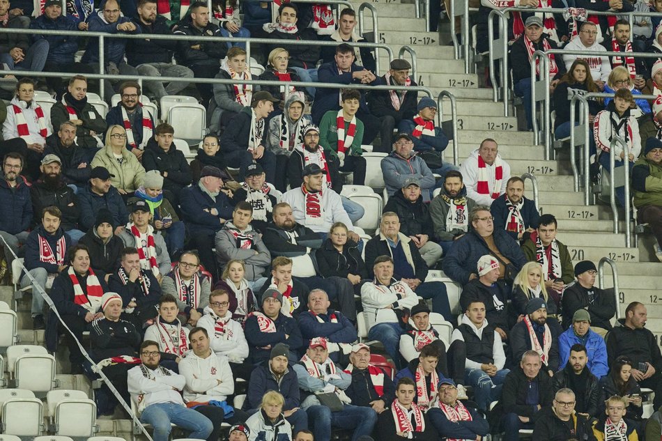 Kibice na meczu ŁKS Łódź - Raków Częstochowa