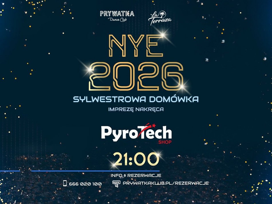 [Translate to Ukraiński:] Łódź. NYE 2026 – Sylwestrowa domówka z PyroTech