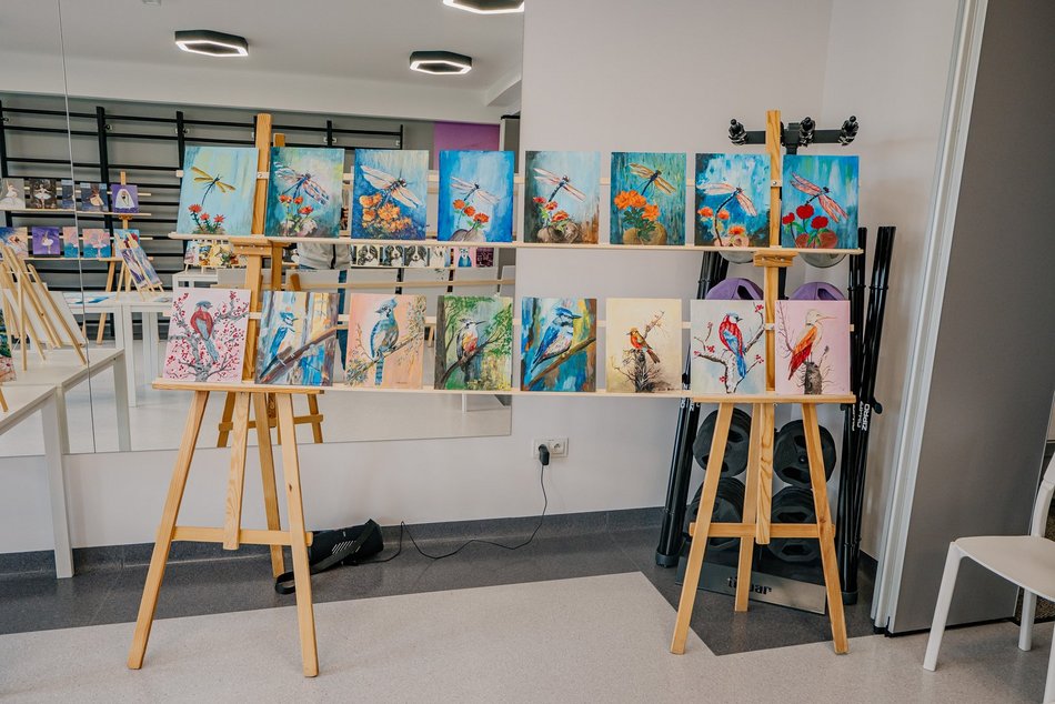 Wernisaż prac łódzkich seniorów w Centrum Zdrowego i Aktywnego Seniora przy ul. Nastrojowej 10