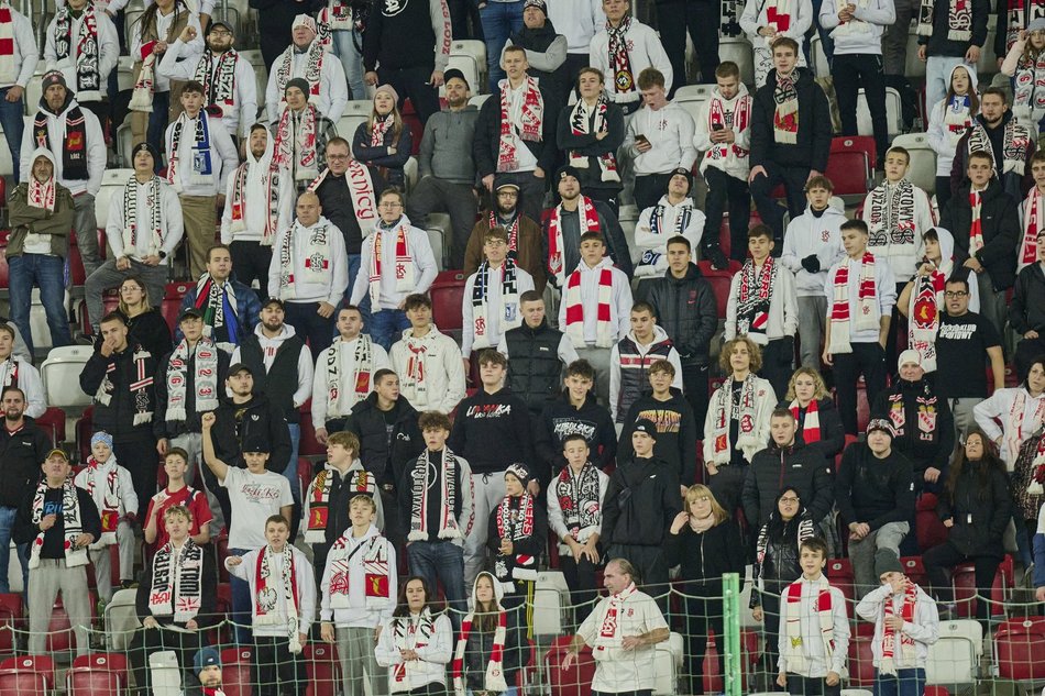 Kibice na meczu ŁKS Łódź - Raków Częstochowa