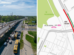 Łódź. Estakada na Włókniarzy