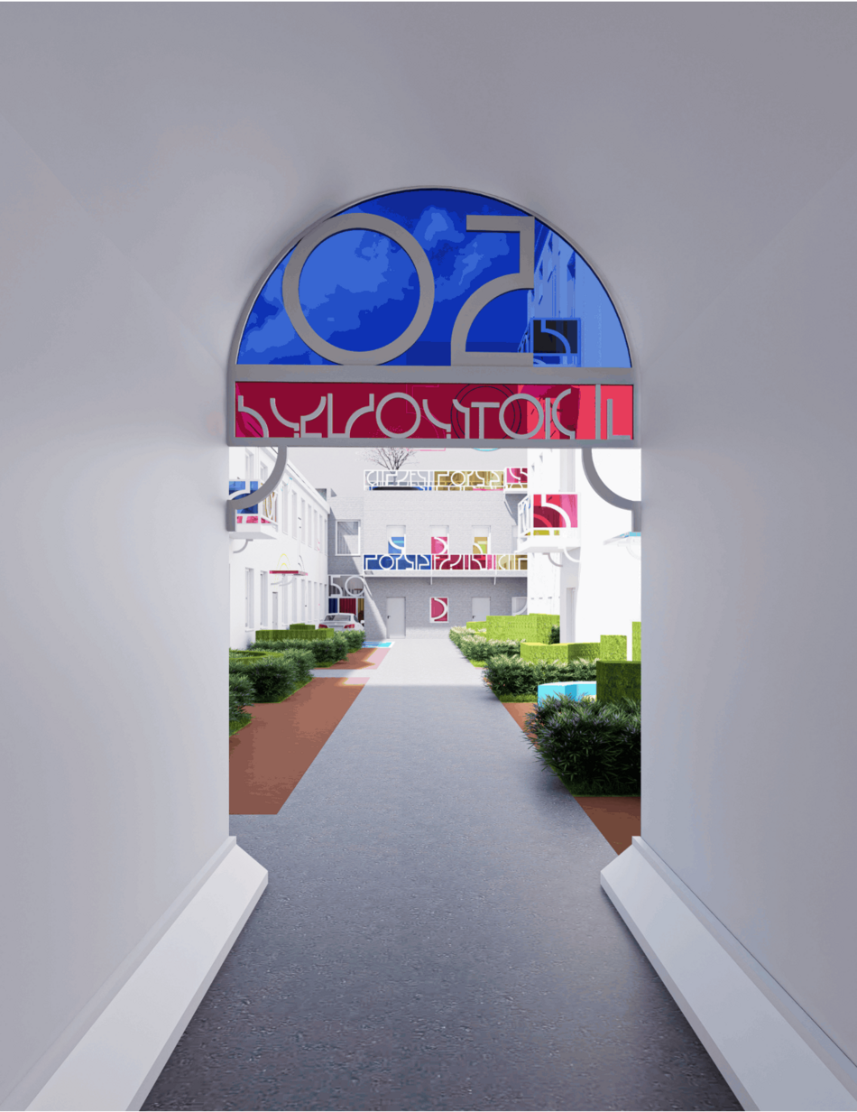 Łódź. Nowe artystyczne podwórko przy Piotrkowskiej. Strzemiński inspiracją dla detali