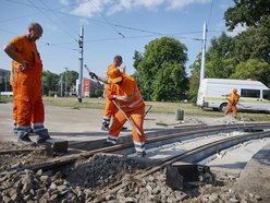 Remont torowiska przy Rzgowskiej jeszcze w sierpniu