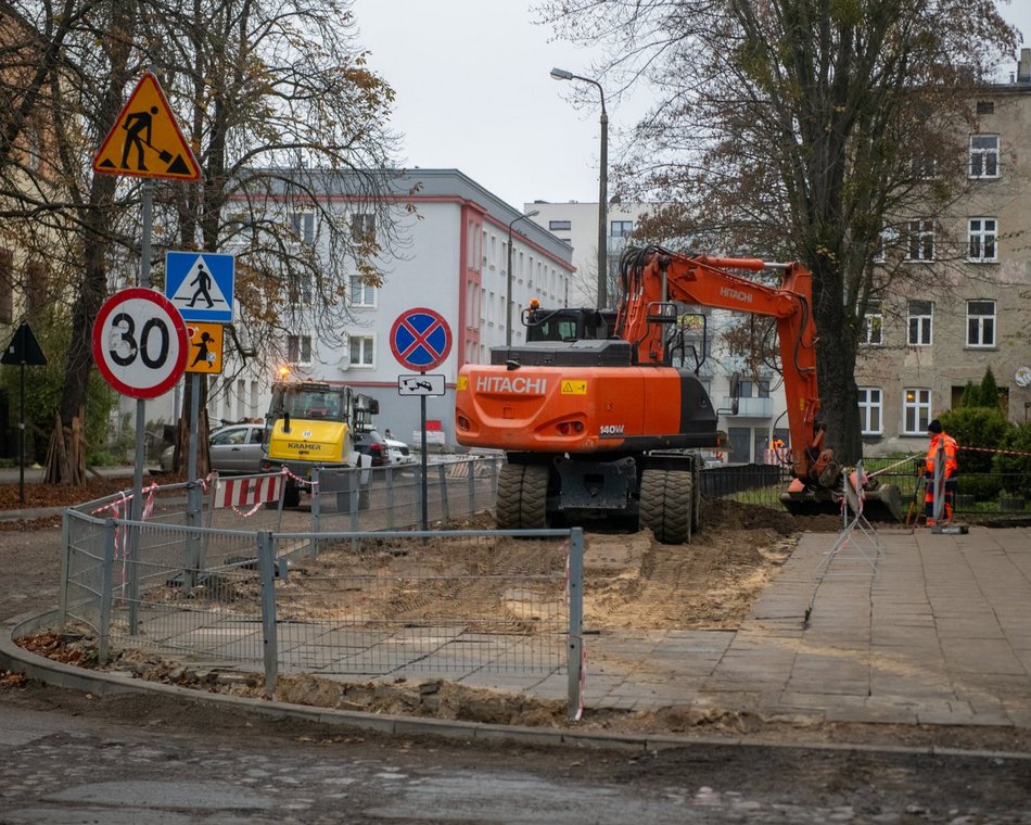 Łódź. Remont Podrzecznej, Wolborskiej i Majzela