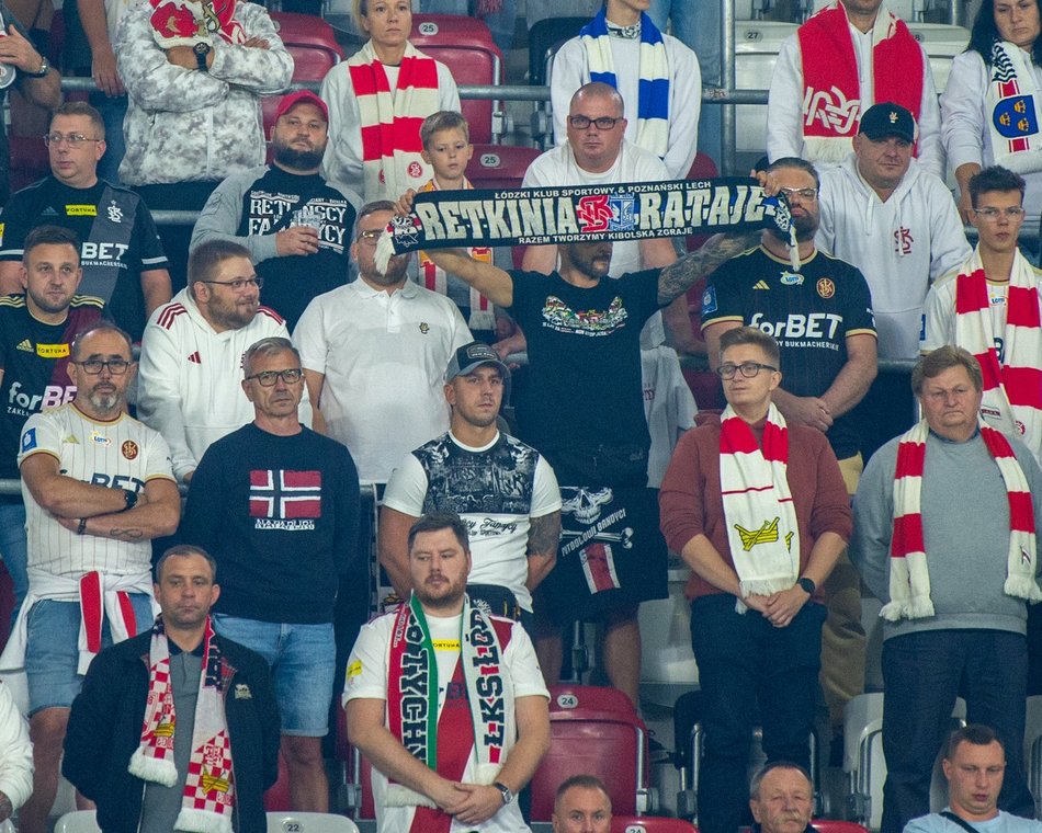 Kibice na meczu ŁKS Łódź z Wisłą Kraków!