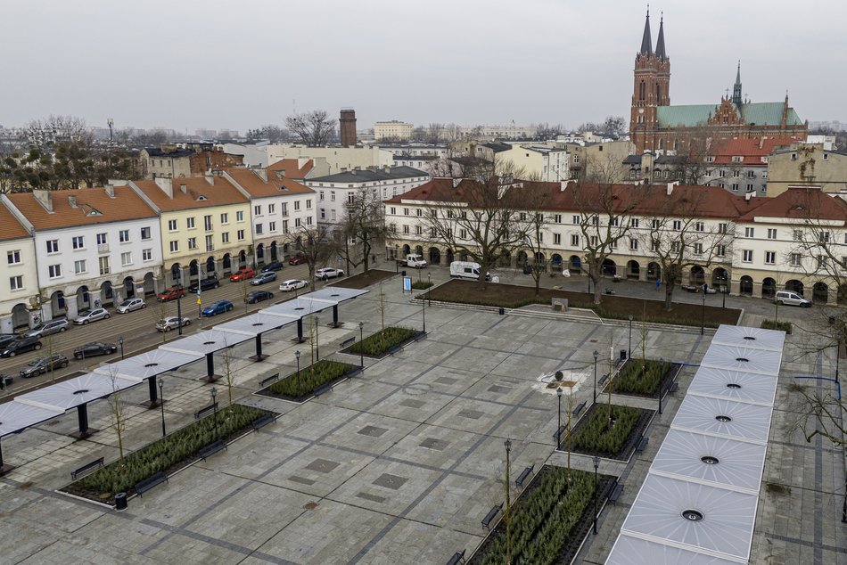 Plac Wolności, park Staromiejski i Stary Rynek w Łodzi