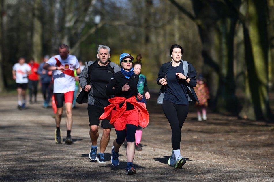 Łódź. Wielkanocny Parkrun w Parku Poniatowskiego