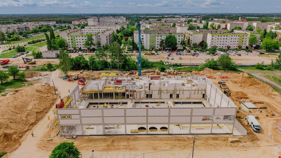 Aquapark Widzew w Łodzi. Zdjęcia z budowy