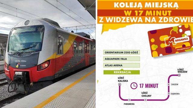 Pociągiem z Widzewa na Zdrowie w 17 minut! Jeden bilet ŁKA i MPK Łódź ułatwi podróż