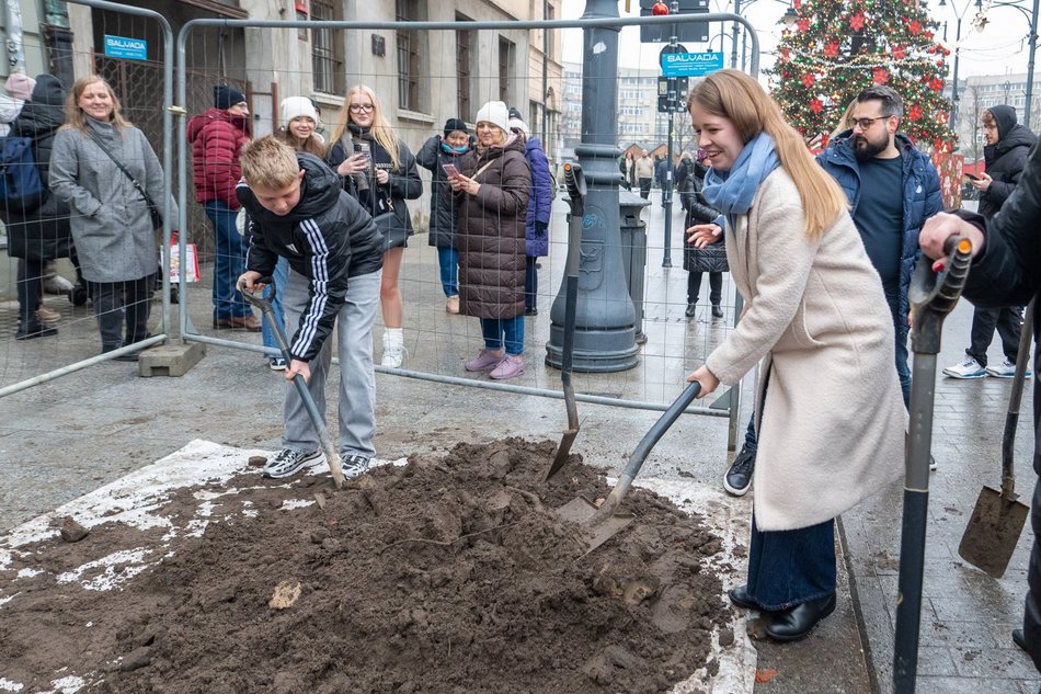 Łódź. Drzewa na Piotrkowskiej w Łodzi posadzone! Łodzianie uczestniczyli w imprezie