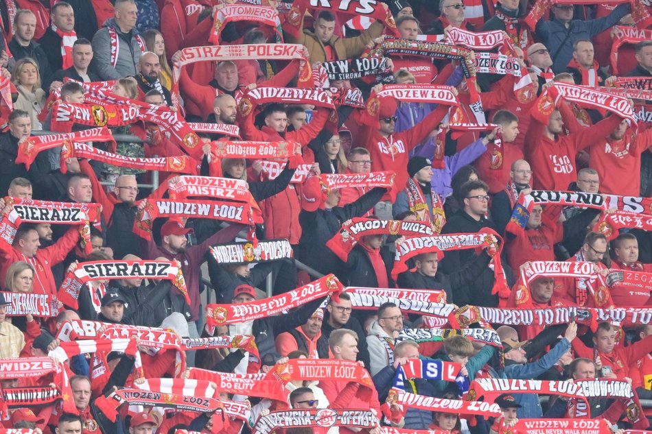 Łódź. Kibice na meczu Widzew Łódź - Bruk-Bet Termalica Nieciecza. Byłeś/aś? Znajdź się w galerii!