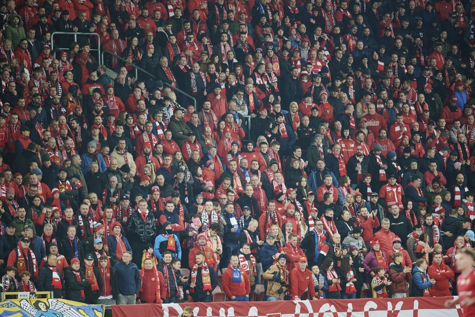 Kibice na meczu Widzew Łódź – Warta Poznań