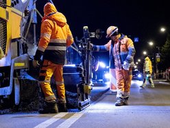 Łódź. Nocne prace w Nowosolnej
