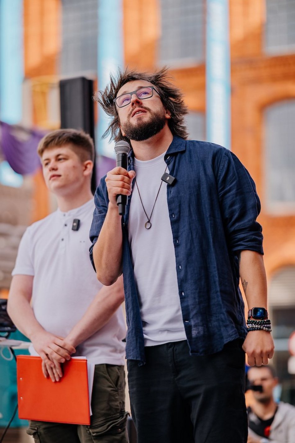 Łódź. Sławosz Uznański-Wiśniewski w kosmosie! Łodzianie oglądali start na Astropikniku w Manufakturze