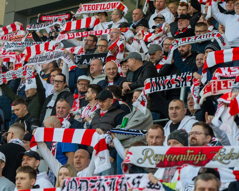 Kibice podczas meczu ŁKS Łódź - Puszcza Niepołomice