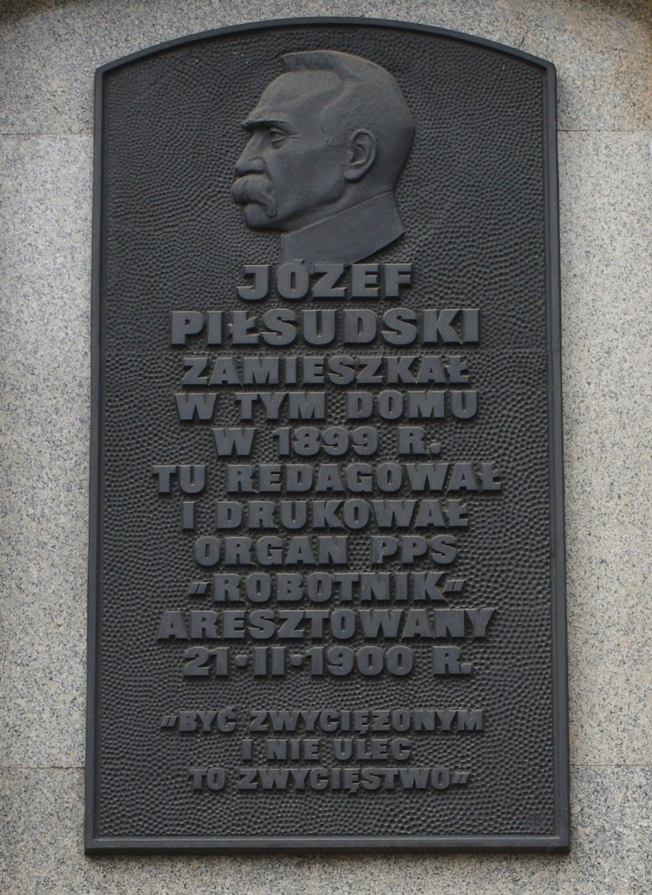 Józef Piłsudski z żoną aresztowani na Wschodniej w Łodzi