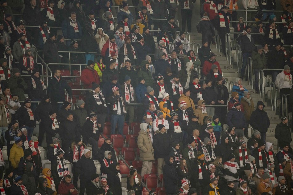 Kibice na meczu ŁKS Łódź z Legią Warszawa