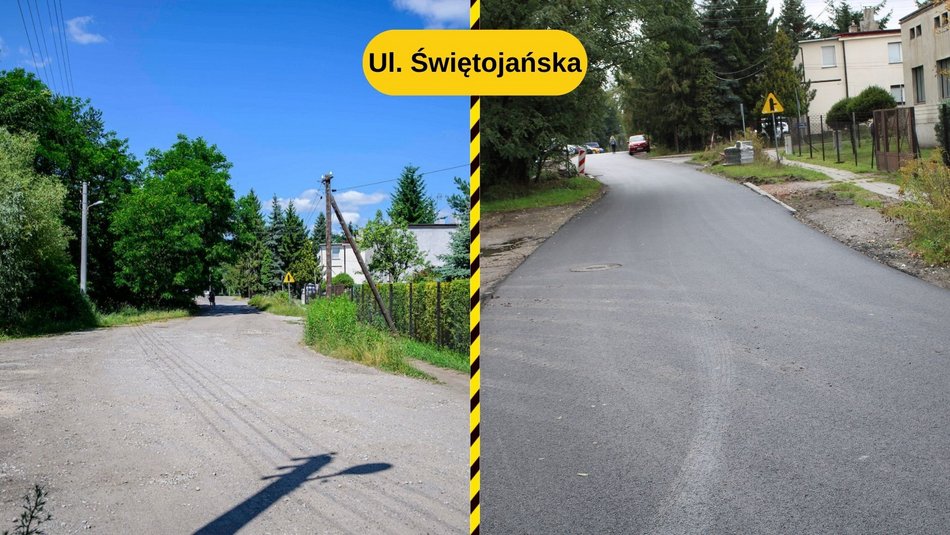 Łódź. Ulica Świętojańska w Łodzi przed i po remoncie