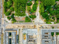 remont ulicy z drona