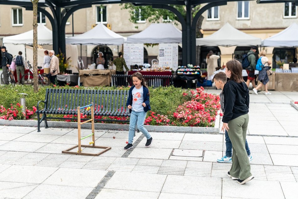 Słowiańska wioska na Starym Rynku podczas 601. Urodzin Łodzi