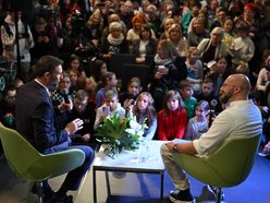 Łódź. Sławosz Uznański-Wiśniewski w EC1 Łódź. Tłumy łodzian na spotkaniu z astronautą