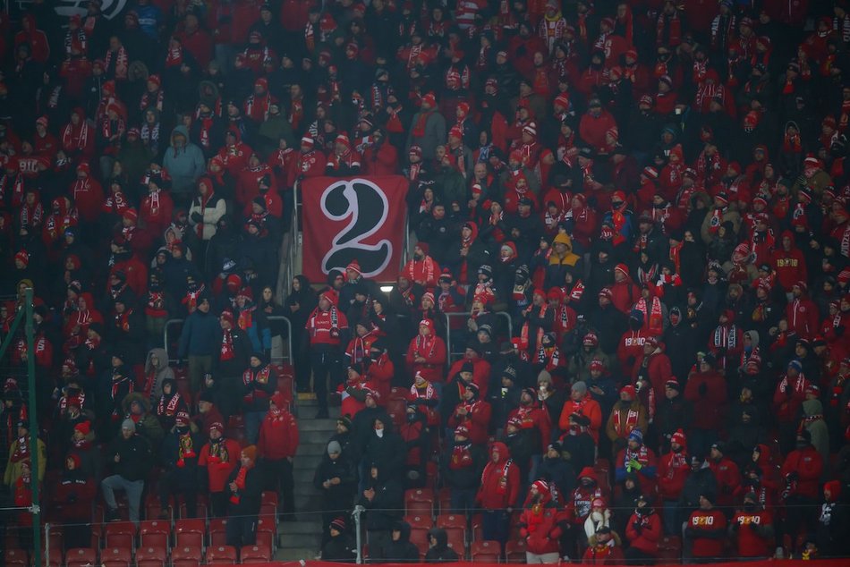 Łódź. Kibice na meczu Widzewa Łódź z Jagiellonią Białystok