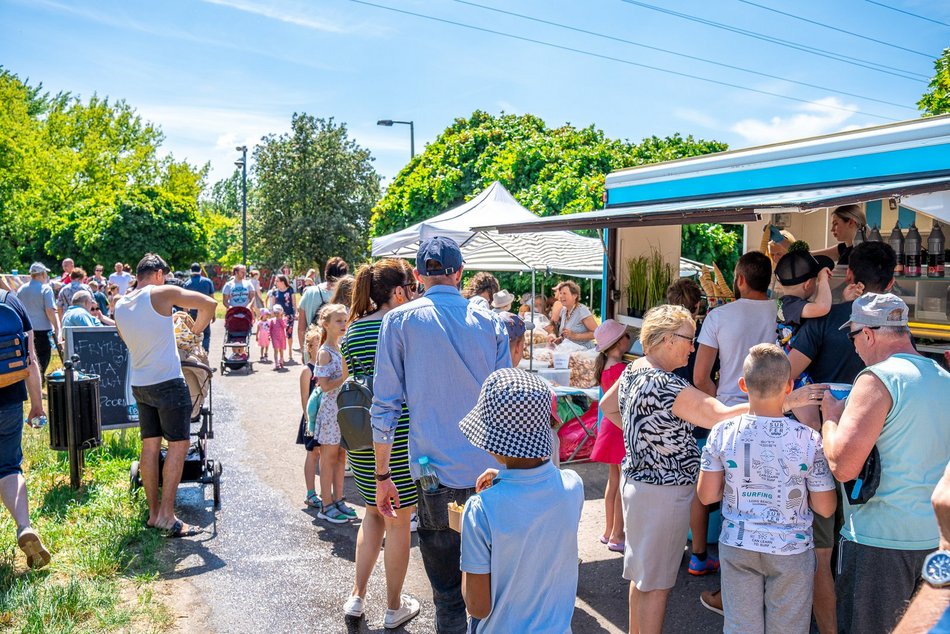 Festiwal dmuchańców w parku Podolskim w Łodzi