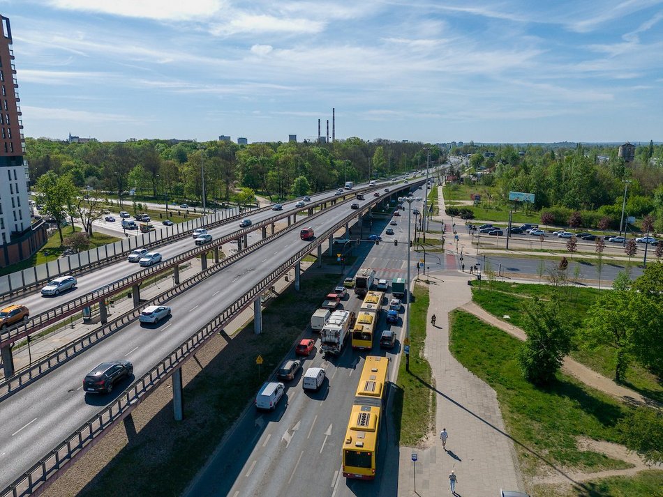 Łódź. Estakada na Włókniarzy