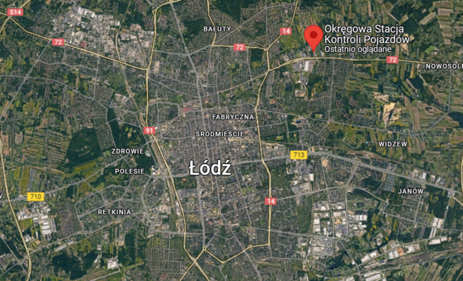 Łódź. Okręgowa Stacja Kontroli Pojazdów - ul. Beskidzka 59