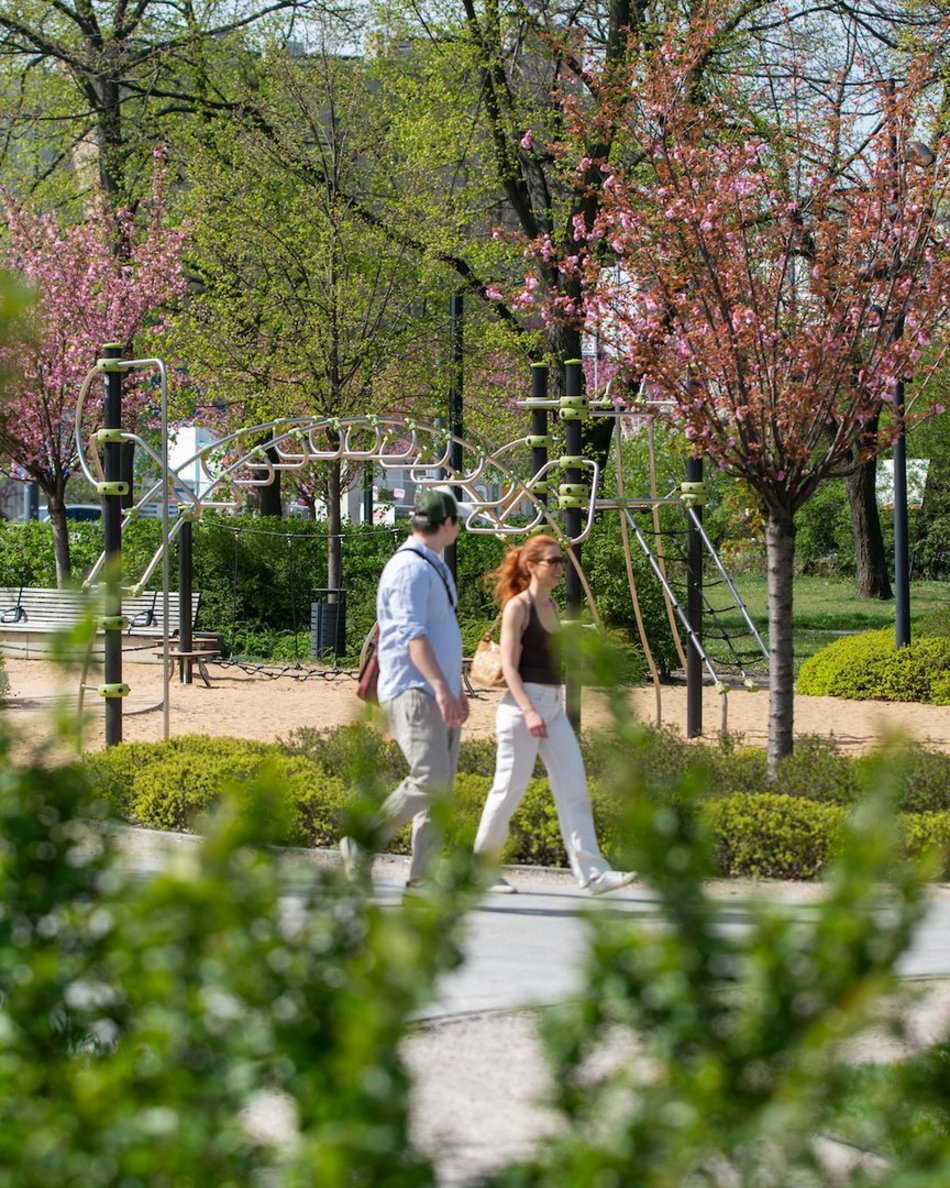 Łódź. Park Moniuszki w wiosennej odsłonie. Kolorowe kadry z centrum miasta