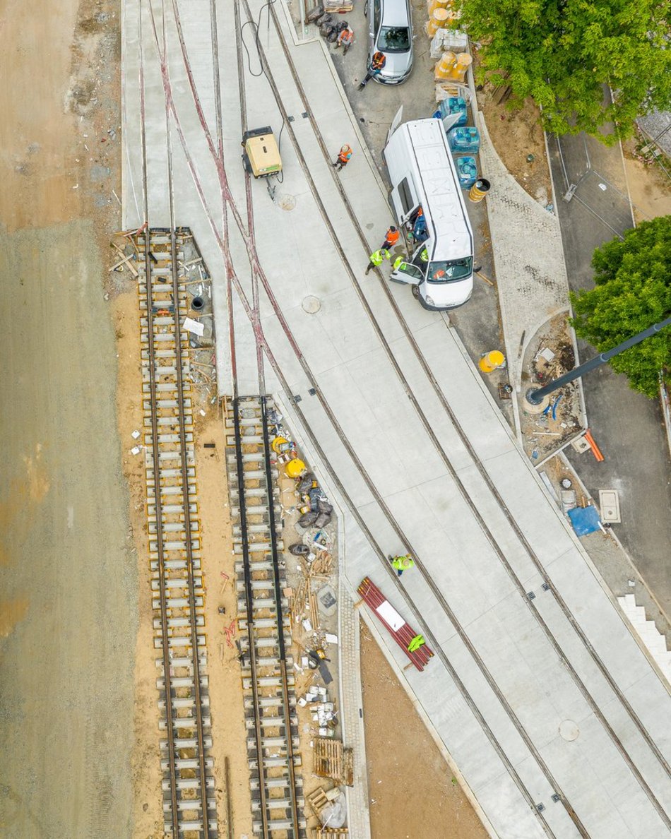 remont ulicy z lotu ptaka