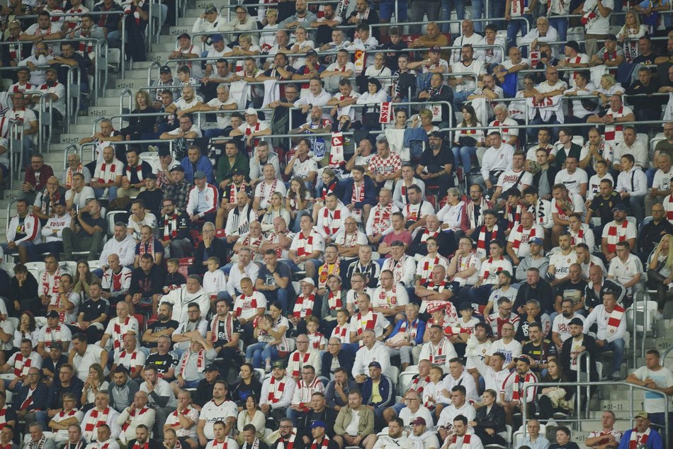 Kibice na meczu ŁKS Łódź - Jagiellonia Białystok