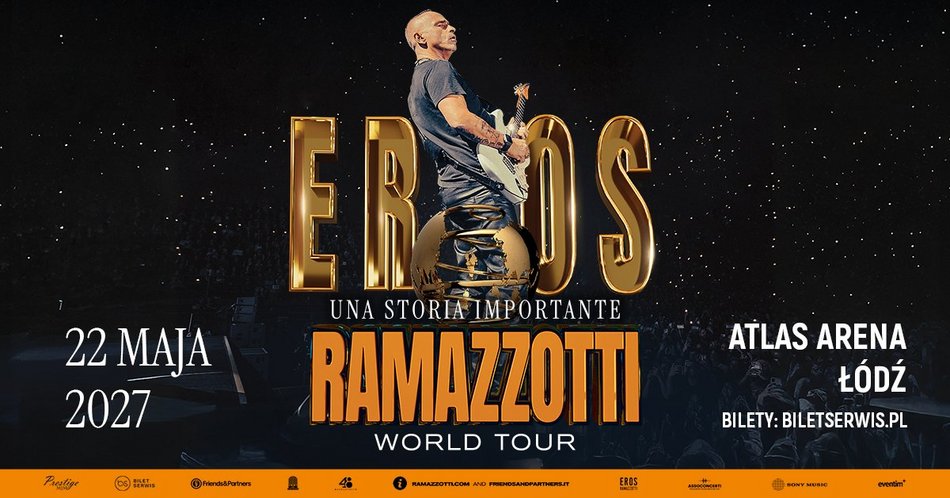 Łódź. Eros Ramazzotti w Atlas Arenie. Ikona włoskiej muzyki powraca do Łodzi!