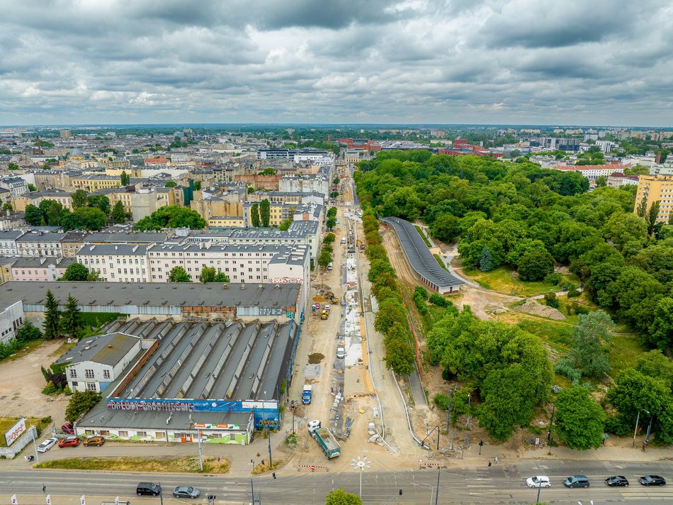 remont ulicy z lotu ptaka