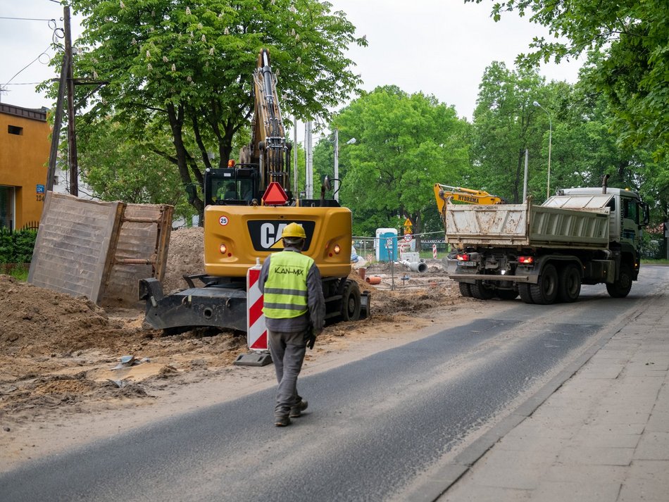 Ulica Krakowska w Łodzi w budowie